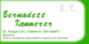 bernadett kammerer business card